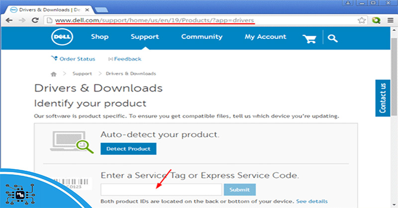 نحوه دانلود درایور از وب سایت دل
