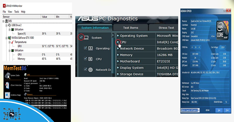 نرم افزارهای تست سلامت لپ تاپ ایسوس