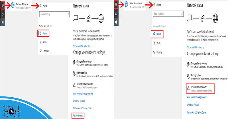 بررسی مشکلات وای فای با Troubleshoot