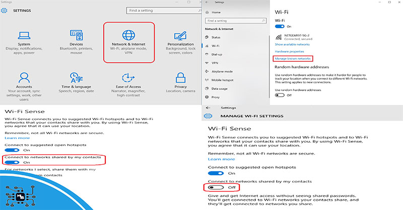 تنظیمات وای فای لپ تاپ ویندوز 10