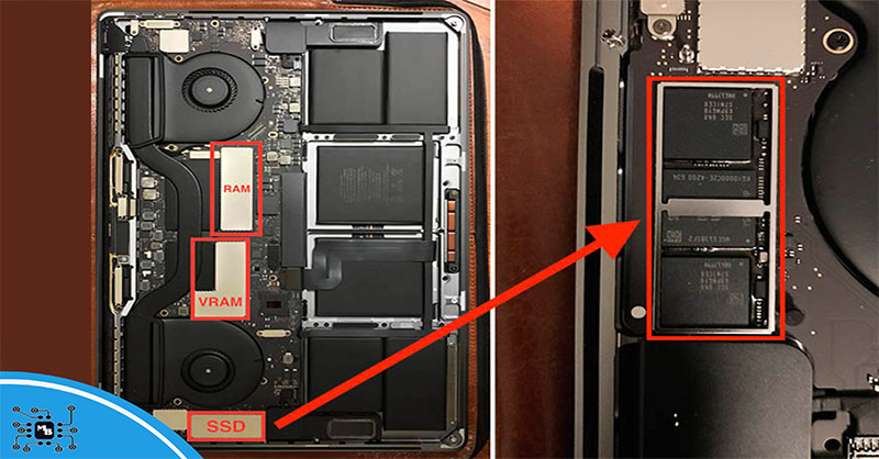 تعویض رم و SSD مک بوک